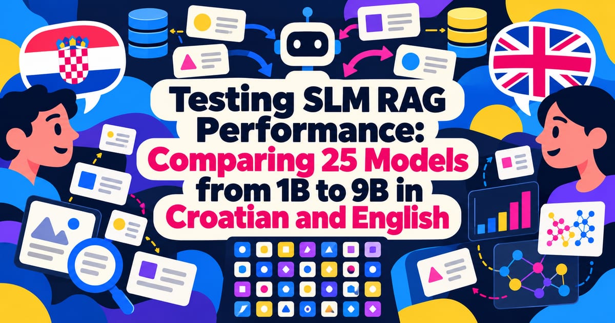 J’ai évalué les performances RAG des SLM : 25 modèles de 1 à 9 milliards de paramètres comparés en croate et en anglais