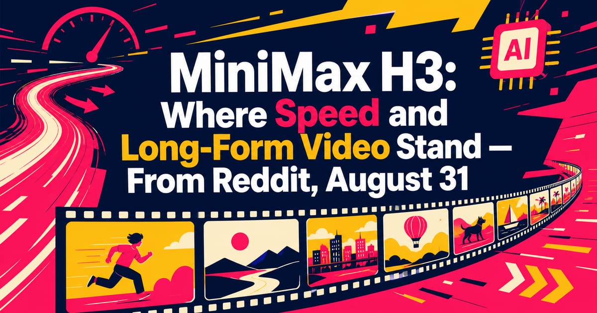 MiniMax H3 : où en sont la vitesse et les longues durées — Reddit du 31 août