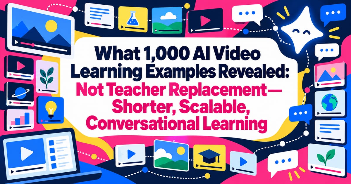 Ce que révèle l’analyse de 1 000 cas d’apprentissage vidéo avec l’IA : le vrai moteur n’est pas le « remplacement de l’enseignant », mais les formats courts, la production à grande échelle et l’interaction