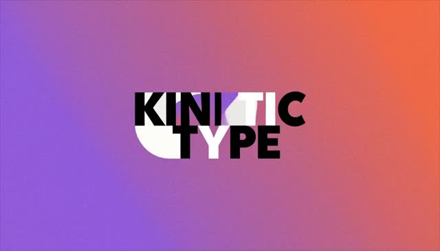 20 KINETIC TYPE : typographie cinétique