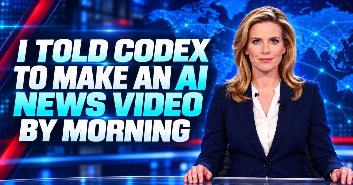 Le résultat quand j’ai demandé à Codex de préparer une vidéo des actualités IA avant le matin