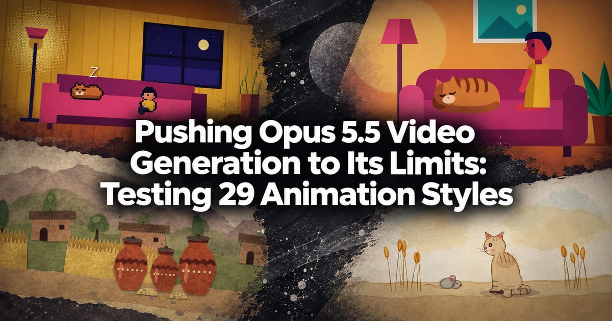 J’ai testé les limites de la génération vidéo avec Opus 5.5 — 29 styles d’animation passés au crible