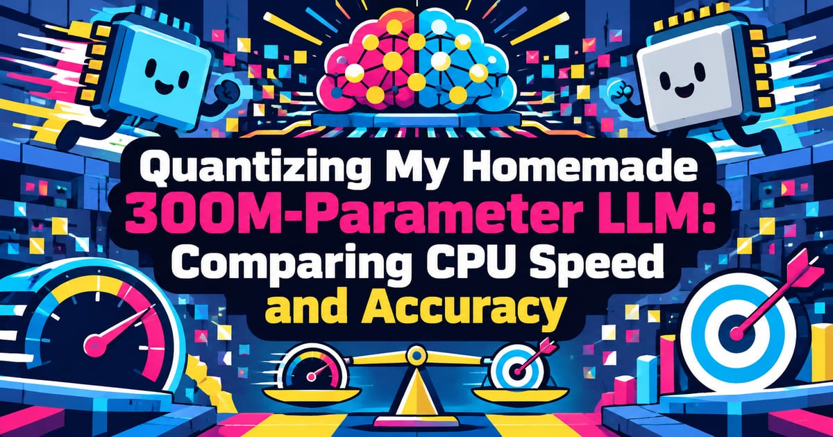 J’ai quantifié mon propre LLM de 300 millions de paramètres et comparé sa vitesse et sa précision sur CPU
