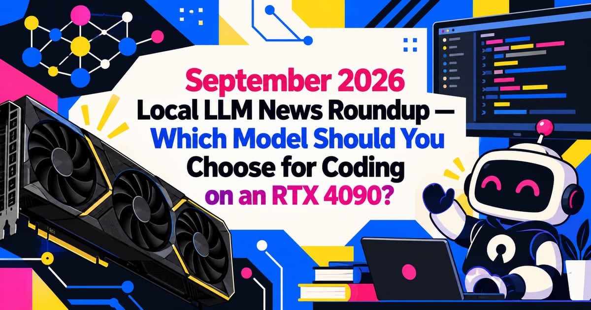 Actualités des LLM locaux de septembre 2026 : que choisir pour coder avec une RTX 4090 ?