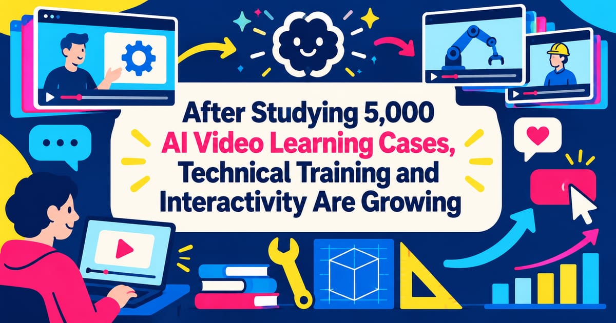 Après avoir analysé 5 000 cas d’apprentissage par vidéo avec l’IA, la formation technique et l’interactivité progressent